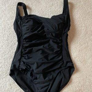 Swimsuits for all black one piece swim suit, size 12